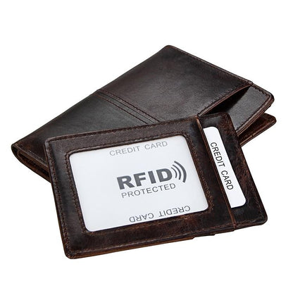 Detachable Card Holder Leather Wallet For Men - Antimagnetic Rfid-1915198069708820485