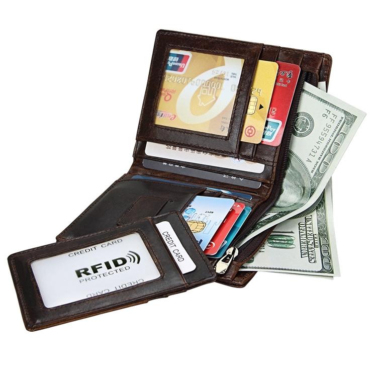 Detachable Card Holder Leather Wallet For Men - Antimagnetic Rfid-1915198069708820486