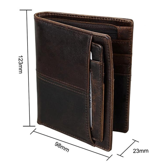 Detachable Card Holder Leather Wallet For Men - Antimagnetic Rfid-1915198069708820481