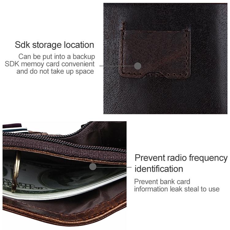 Detachable Card Holder Leather Wallet For Men - Antimagnetic Rfid-1915198069708820488