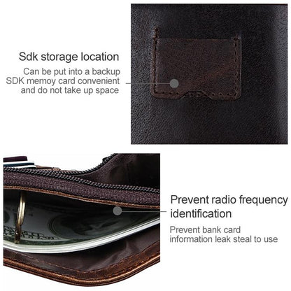 Detachable Card Holder Leather Wallet For Men - Antimagnetic Rfid-1915198069708820488