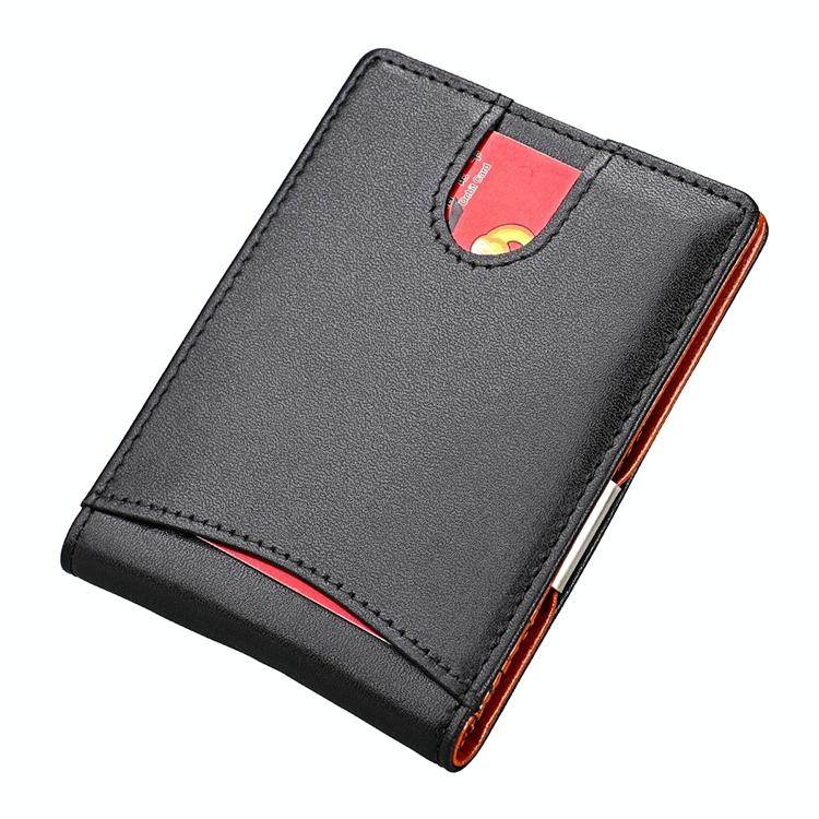 Mini Crazy Horse Leather Rfid Wallet - Antimagnetic-1915197603813920771