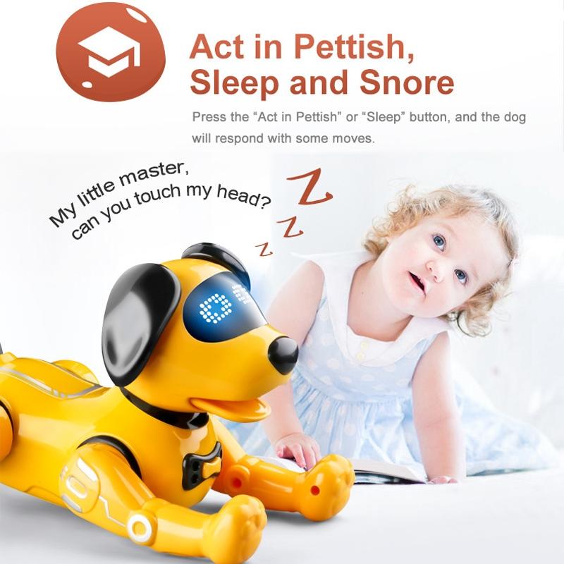 Programmable Rc Robot Dog Toy - Yellow-1915196643456716805