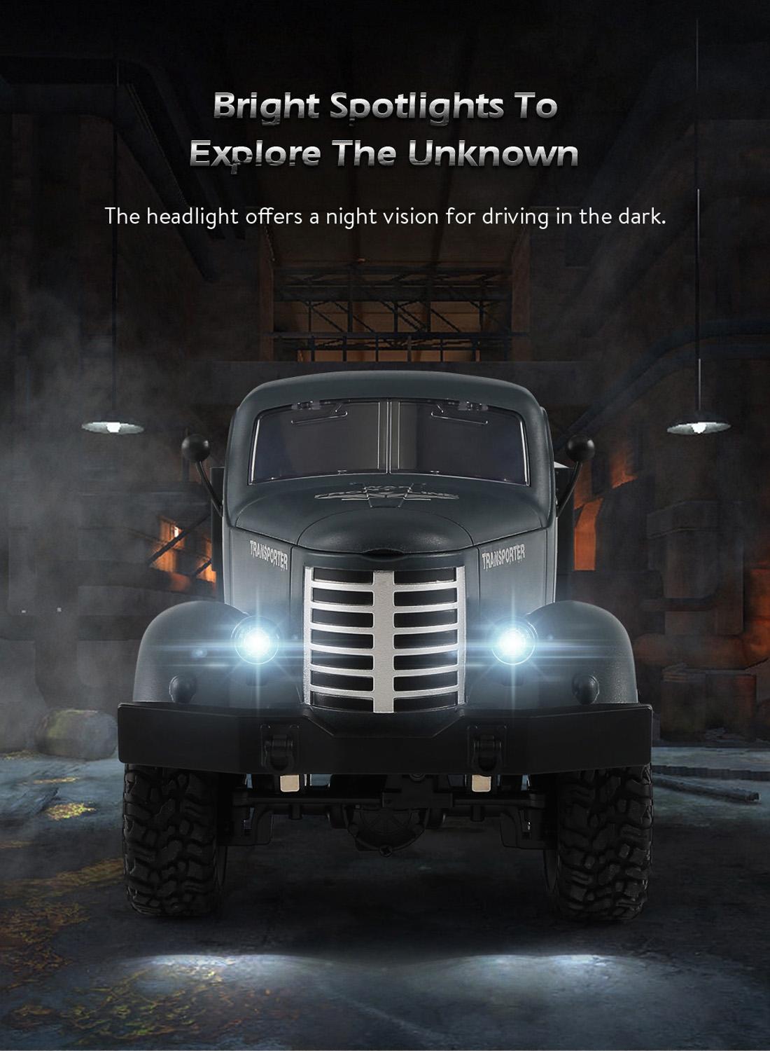 Mini 2.4Ghz Rc 6Wd Tracked Military Truck - Army Green-1922443411491786756