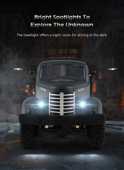 Mini 2.4Ghz Rc 6Wd Tracked Military Truck - Army Green-1922443411491786756