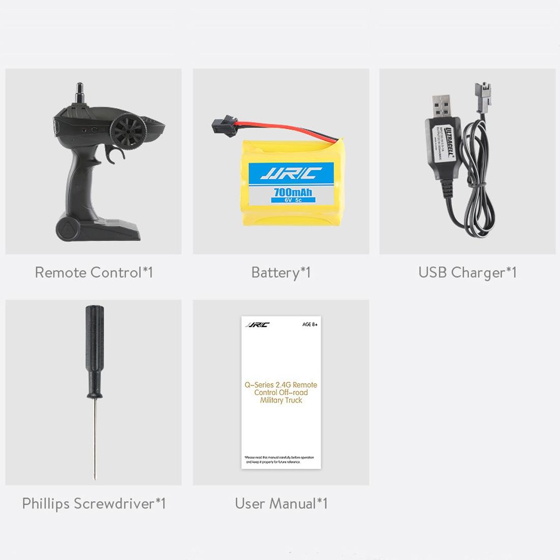 Mini 2.4Ghz Rc 6Wd Tracked Military Truck - Army Green-1922443411491786760