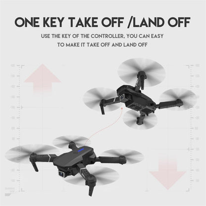 Foldable 4K Rc Quadcopter With Dual Hd Camera - Black-1915196669130051586
