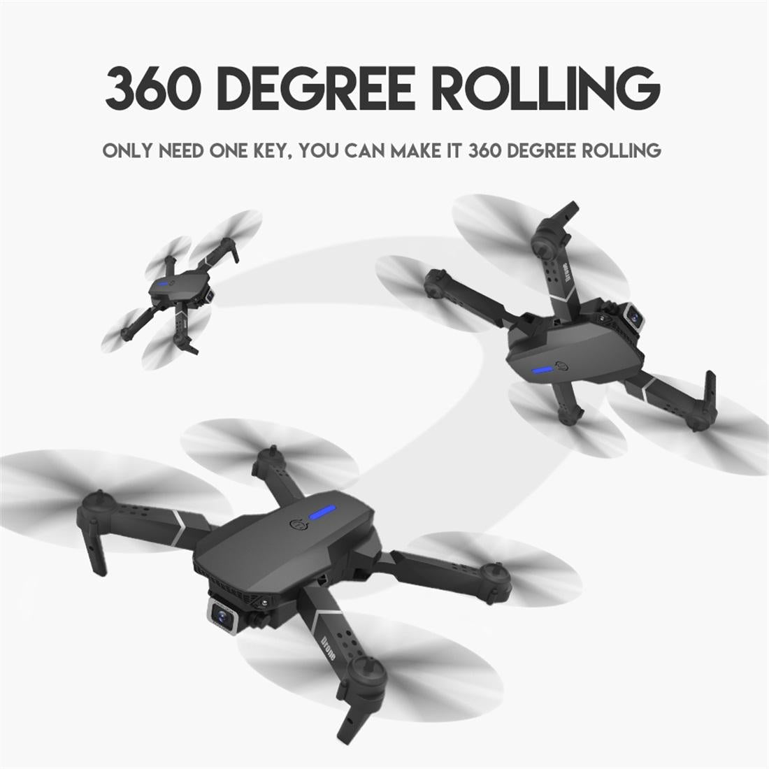 Foldable 4K Rc Quadcopter With Dual Hd Camera - Black-1915196669130051588