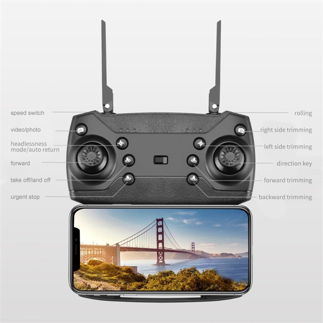 Foldable 4K Rc Quadcopter With Dual Hd Camera - Black-1915196669130051590