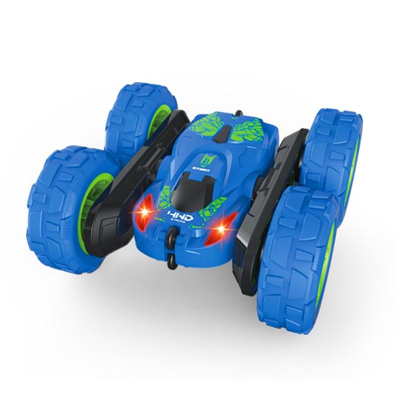 Blue Stunt Tumbling Car Toy With 2.4Ghz Remote Control-1964932153548607489
