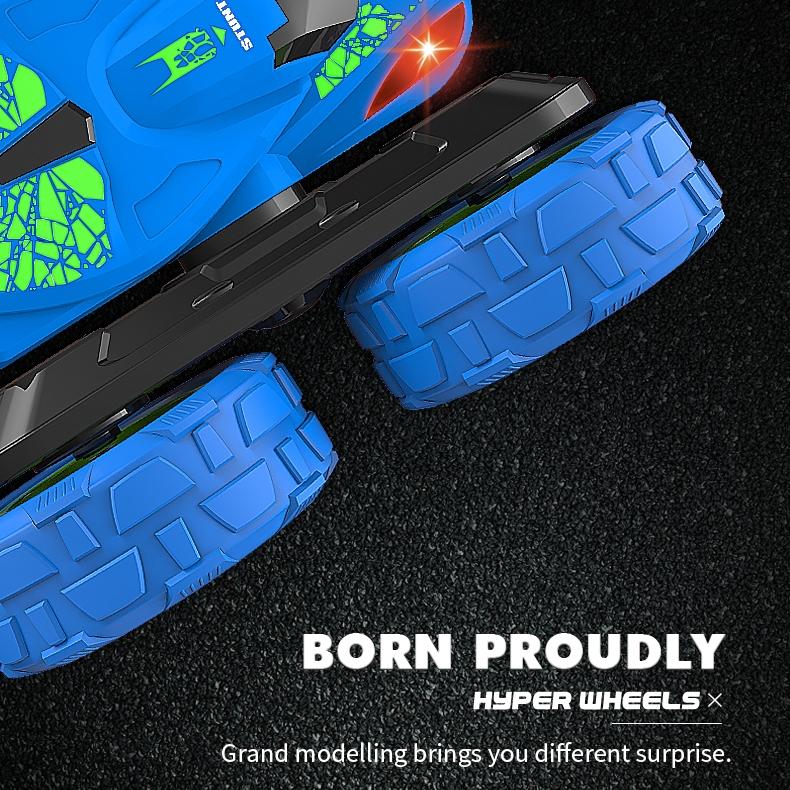 Blue Stunt Tumbling Car Toy With 2.4Ghz Remote Control-1964932153548607497