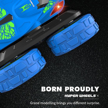 Blue Stunt Tumbling Car Toy With 2.4Ghz Remote Control-1964932153548607497