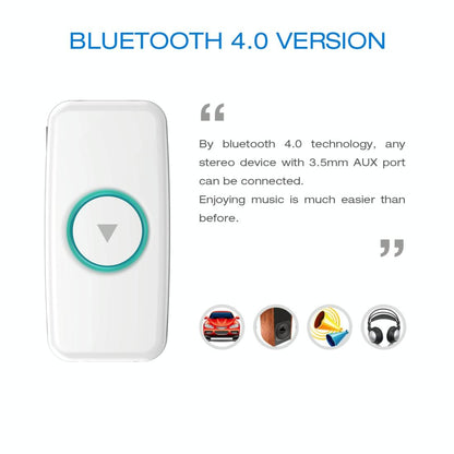 Wireless Music Receiver For Car With 3.5Mm Jack - Mini Bluetooth White-1915196621746999298