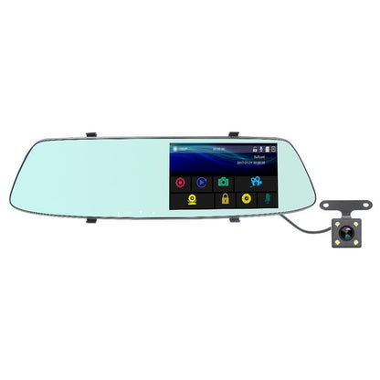 5 Lcd Touch Screen Rear View Mirror Car Recorder With Separate Camera-1915198414665158656