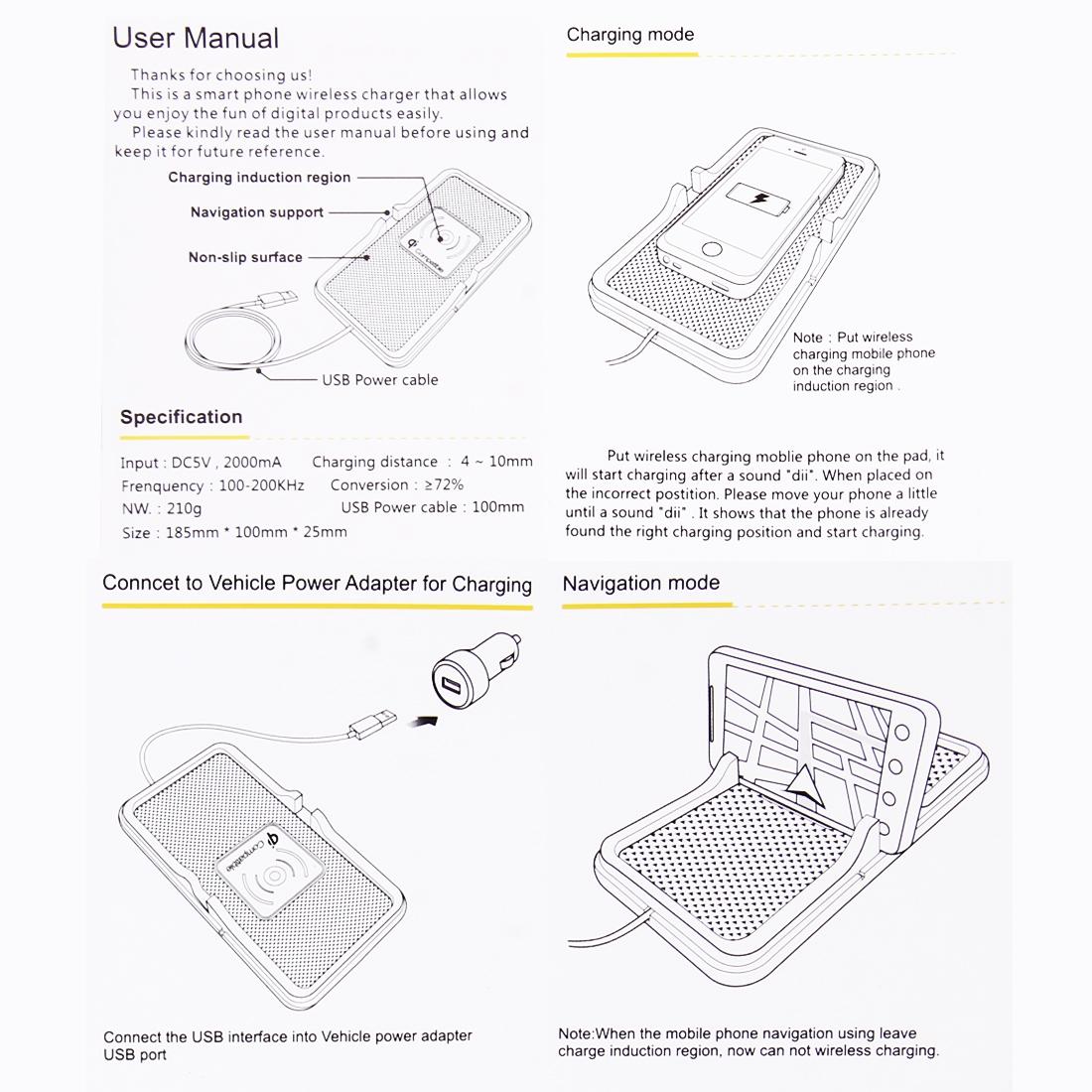 5W Fast Charging Qi Wireless Charger For Home And Car-1915197152053825541