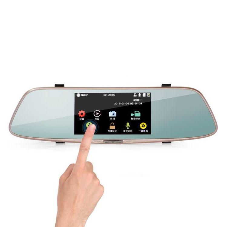 720P Dual Channel Car Black Box With 5 Ips Touch Screen Rear View Mirror-1915197505675595776