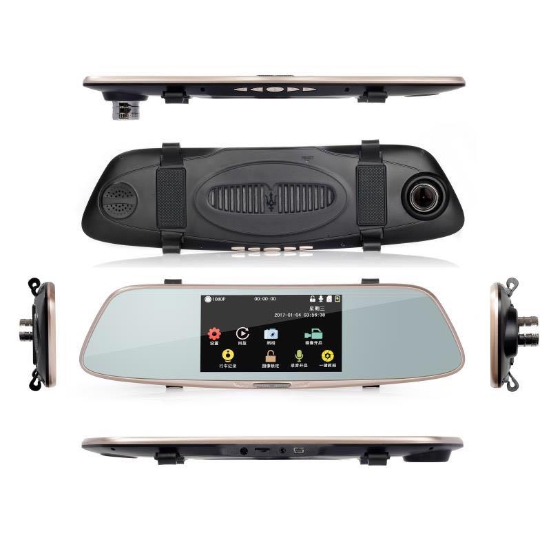 720P Dual Channel Car Black Box With 5 Ips Touch Screen Rear View Mirror-1915197505675595779
