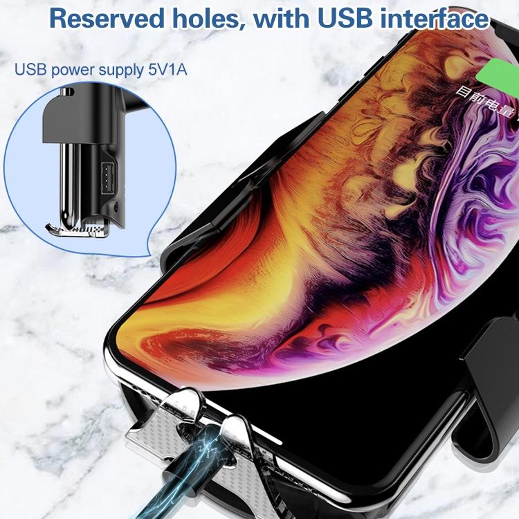 Wireless 10W Fast Charge Car Phone Holder With Voice Broadcast - Automatic-1915197730775502852