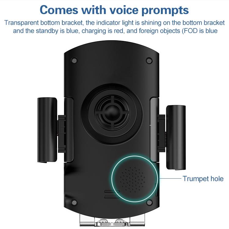 Wireless 10W Fast Charge Car Phone Holder With Voice Broadcast - Automatic-1915197730775502853