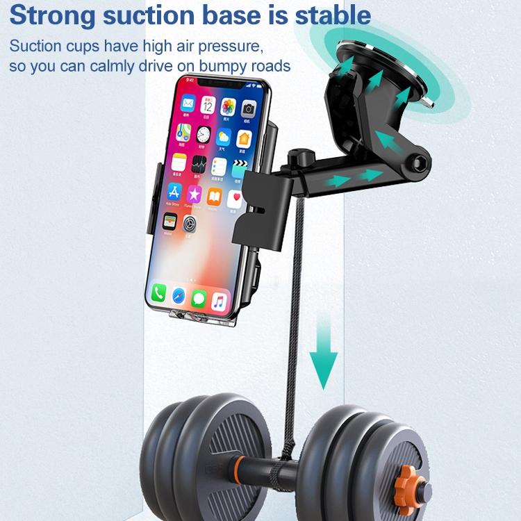 Wireless 10W Fast Charge Car Phone Holder With Voice Broadcast - Automatic-1915197730775502857