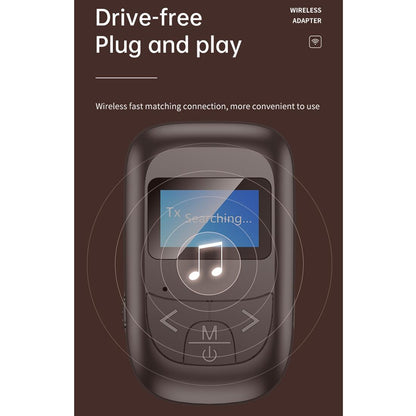 2-In-1 Bluetooth Adapter With Lcd Display - Black-1915196712738230276