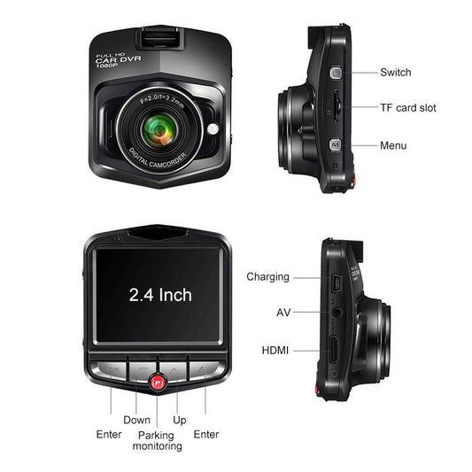 2.4 Car Dvr With Parking Monitoring & Loop Recording - Black-1915197278394650625