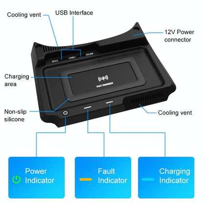 Wireless Charger For Honda Cr-V 2017-2019 - 10W Qi Standard Quick Charge-1915197417591017473