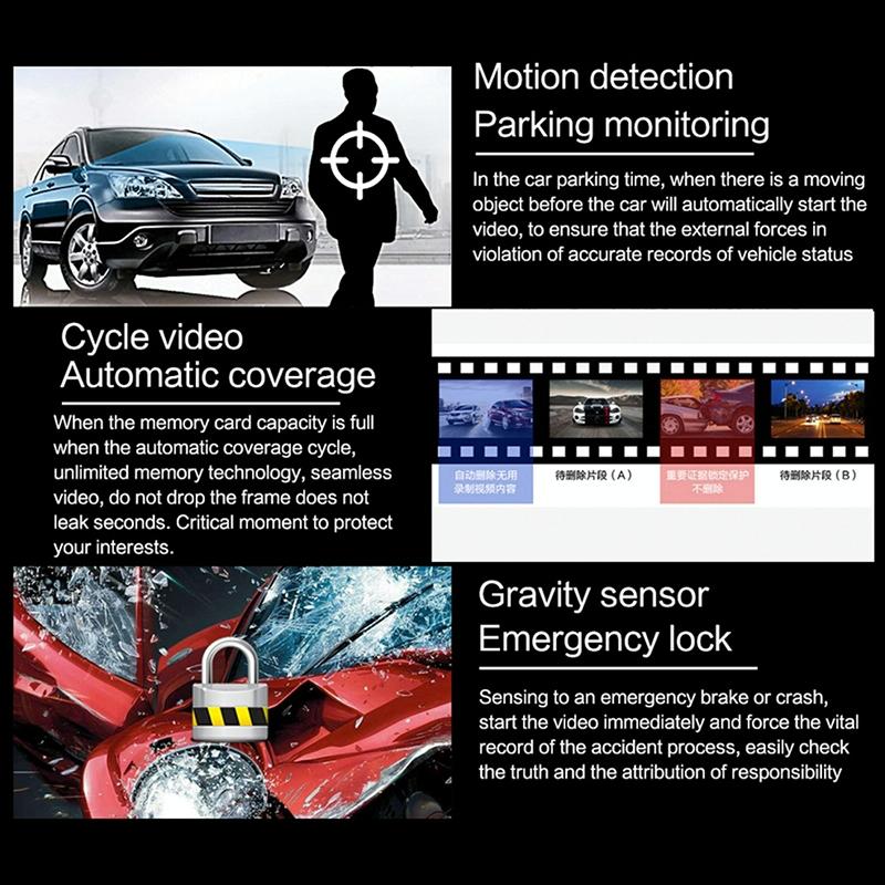 4 Hd 1080P Dual-Lens Car Recorder With Night Vision-1915196984927588357