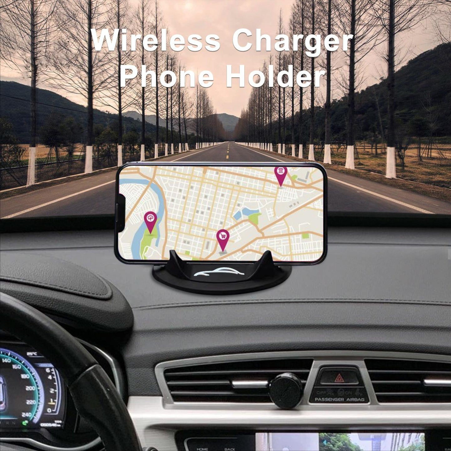 2-In-1 Wireless Charger And Phone Holder - No Code-1915197910857945091
