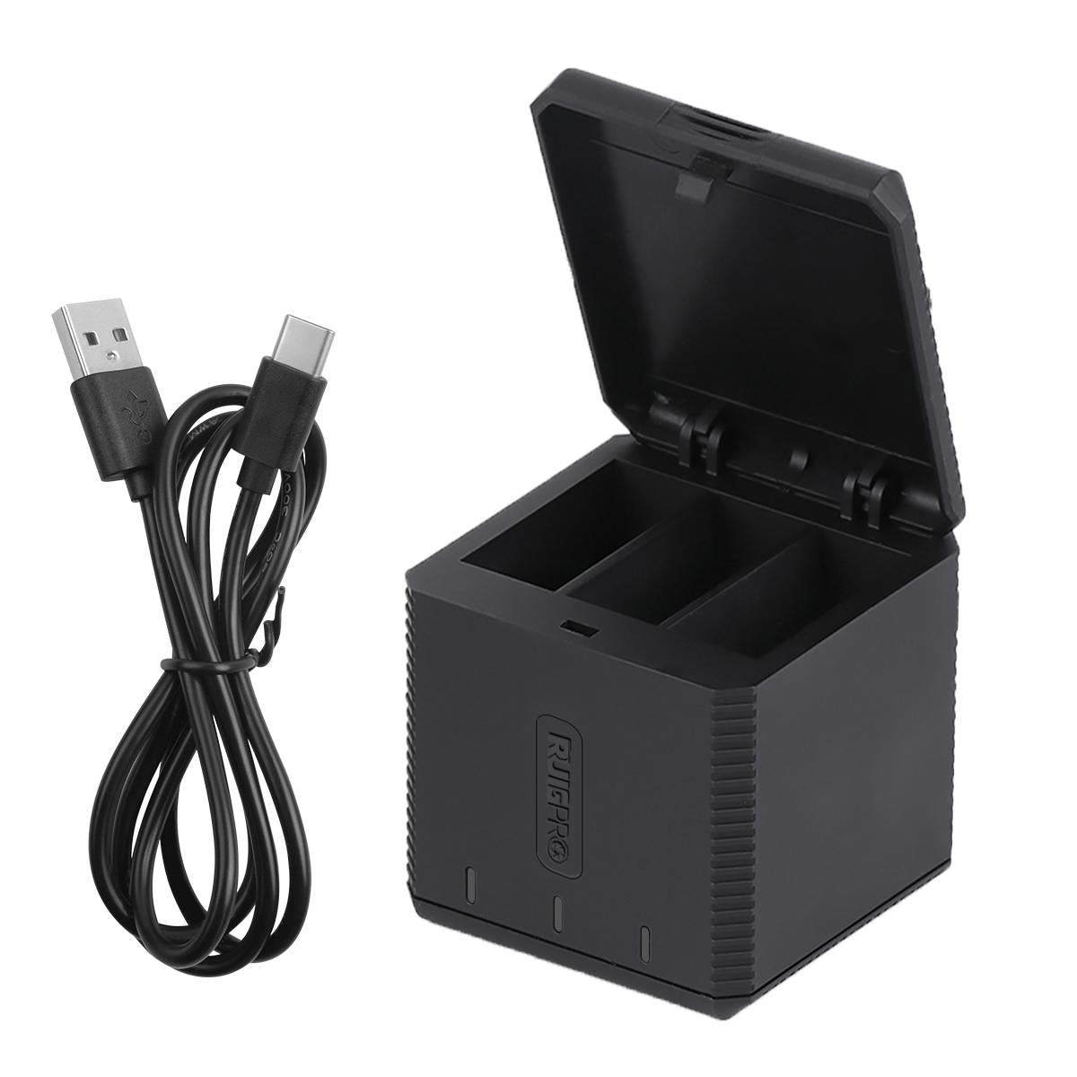 Triple Usb Charger Box For Gopro Hero9 / 10 With Indicator Light And Cable-1915196511021568001