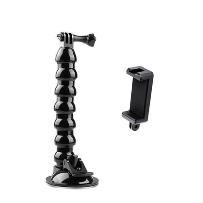 Flexible Suction Cup Mount With Cold Shoe And Phone Clamp-1915196723668586497