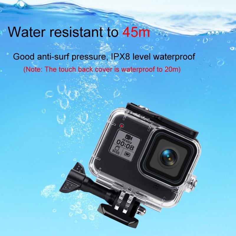 Waterproof Case For Gopro Hero8 With Touch Back Cover And Lens Filter - 45M-1915197007056736258