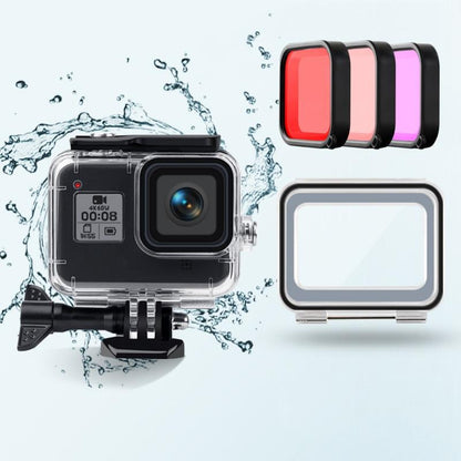 Waterproof Case For Gopro Hero8 With Touch Back Cover And Lens Filter - 45M-1915197007056736261