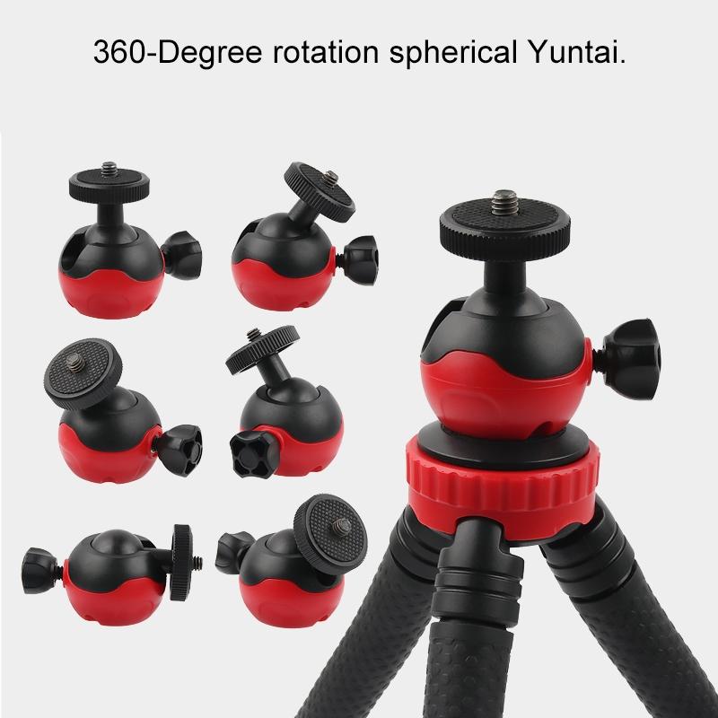 Flexible Mini Octopus Tripod With Phone Clamp For Iphone Galaxy Huawei Gopro-1915197924892086279