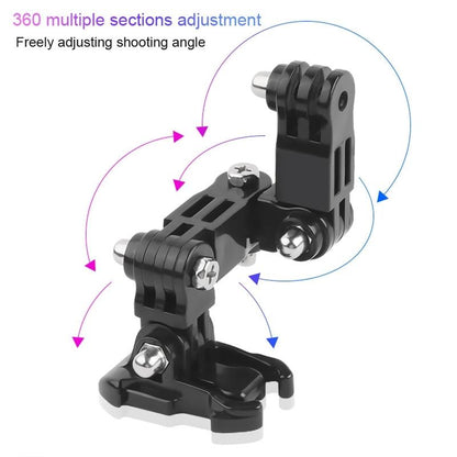 Multi-Joint Arm Mount Set For Cycling Helmets - Compatible With Dji Action Gopro And Other Action Cameras-1915197637083140103