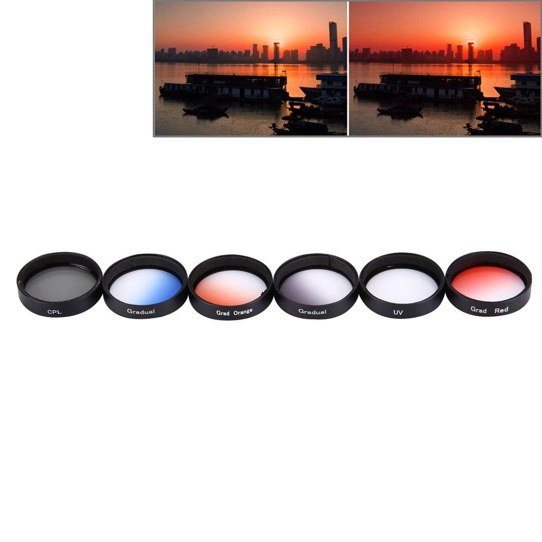 Professional 6-In-1 Lens Filter For Dji Phantom 3 / 4 - Cpl / Uv / Gradual 34Mm-1915197087897751552