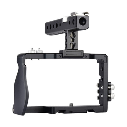 Sony A6000 / A6300 / A6500 / A6400 Camera Cage Stabilizer With Handle - Black-1915196750268862465