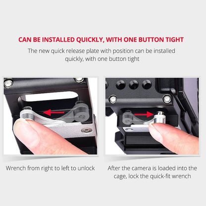 Sony A7 Camera Cage Stabilizer For Video - Black-1915196778731409413