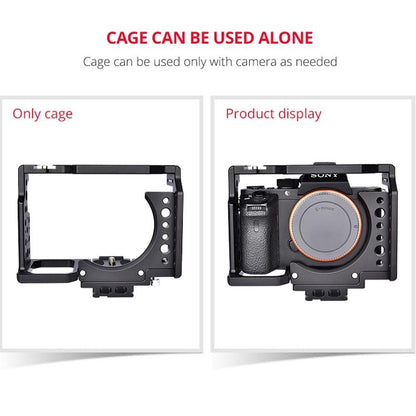 Video Camera Cage Stabilizer For Sony A7K / A72 / A73 / A7S2 / A7R3 / A7R2 / A7X Black-1915196805742727171