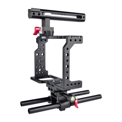 Video Camera Cage Stabilizer - Black Handle-1915196502276444161