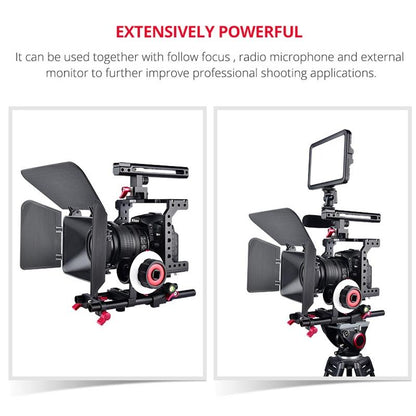 Video Camera Cage Stabilizer - Black Handle-1915196502276444165