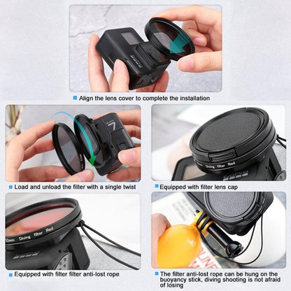 52Mm Professional Filter Set For Gopro Hero 7 / 6 / 5 With Adapter And Lens Cap-1915197230105628678
