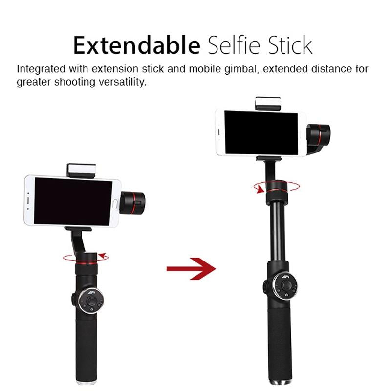 3-Axis Gimbal Stabilizer With Tripod Mount & Fill Light For Smartphones - Black-1964932174377521155