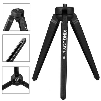 3-Axis Gimbal Stabilizer With Tripod Mount & Fill Light For Smartphones - Black-1964932174377521159