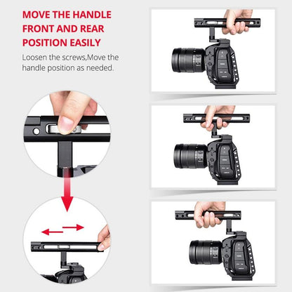 Video Camera Cage Stabilizer For Dji Bmpcc 4K - Black Handle-1915196500468699139
