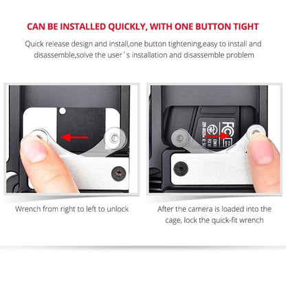 Video Camera Cage Stabilizer For Dji Bmpcc 4K - Black Handle-1915196500468699140