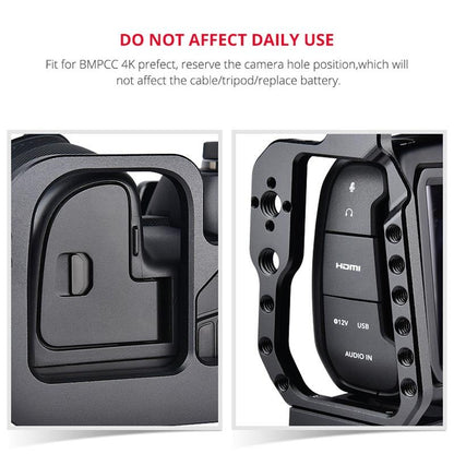 Video Camera Cage Stabilizer For Dji Bmpcc 4K - Black Handle-1915196500468699143