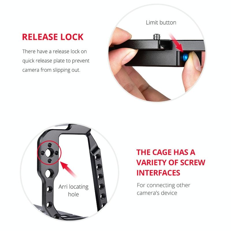 Video Camera Cage Stabilizer For Dji Bmpcc 4K - Black C9-1915196672519049220