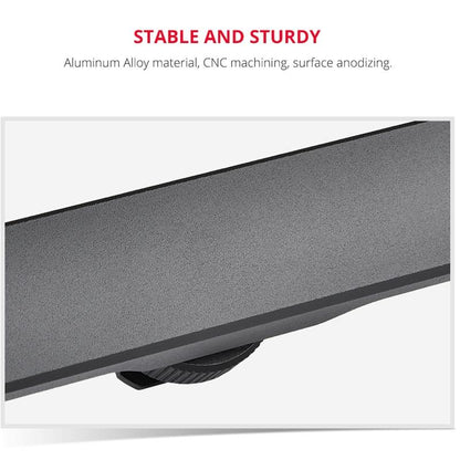 Aluminum Dual Hot / Cold Shoe Mount Adapter Bracket - Black-1915196699761053701