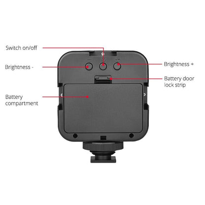 49 Led Video Light For Camera / Camcorder - Black-1964932172641079302